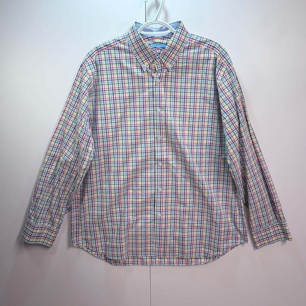 J.McLaughlin Men's Multicolor Plaid Long Sleeve Button Down Shirt Size XL